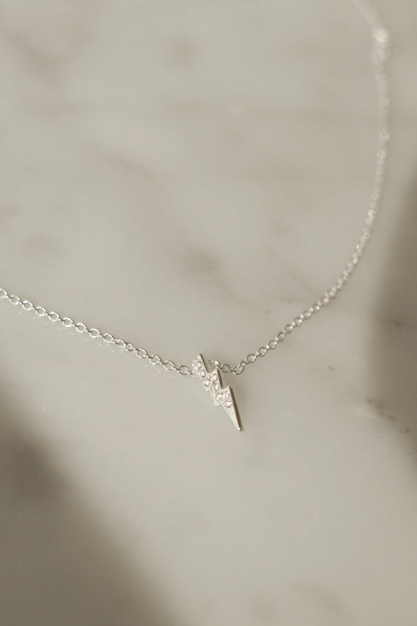925 Silver Lightning Pendant Necklace