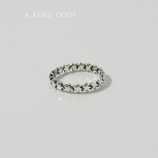 925 |Handcrafted| Sky Full of Silver Stars Ring <br><font>Size 10</font>