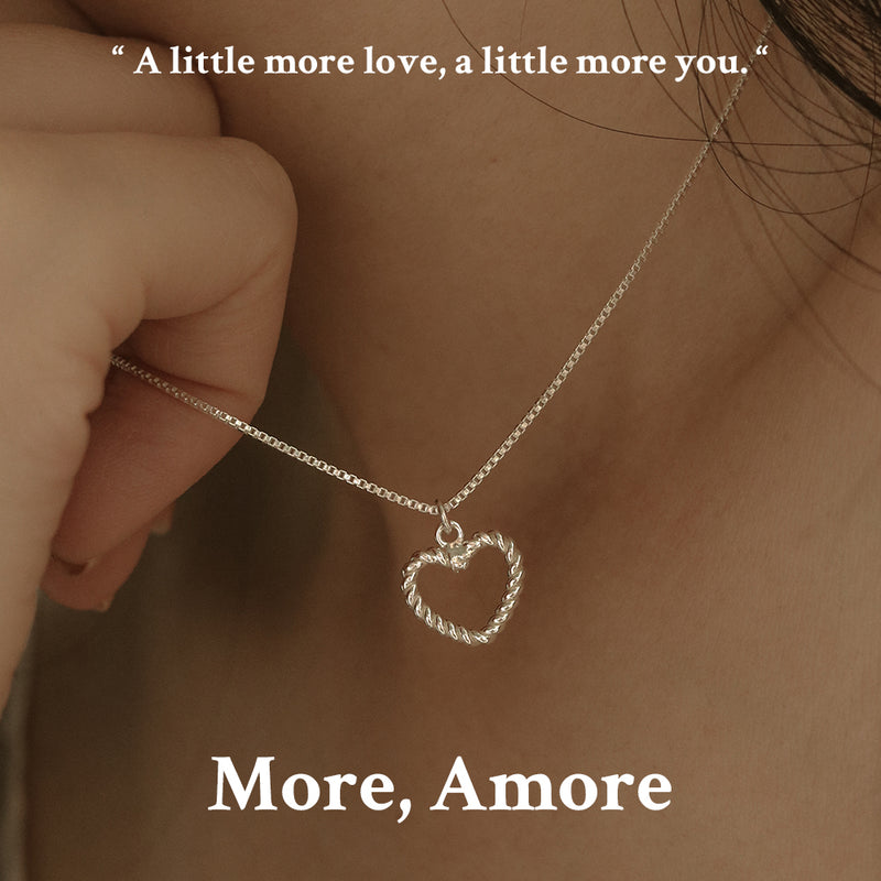 925 Silver Embrace Heart Necklace