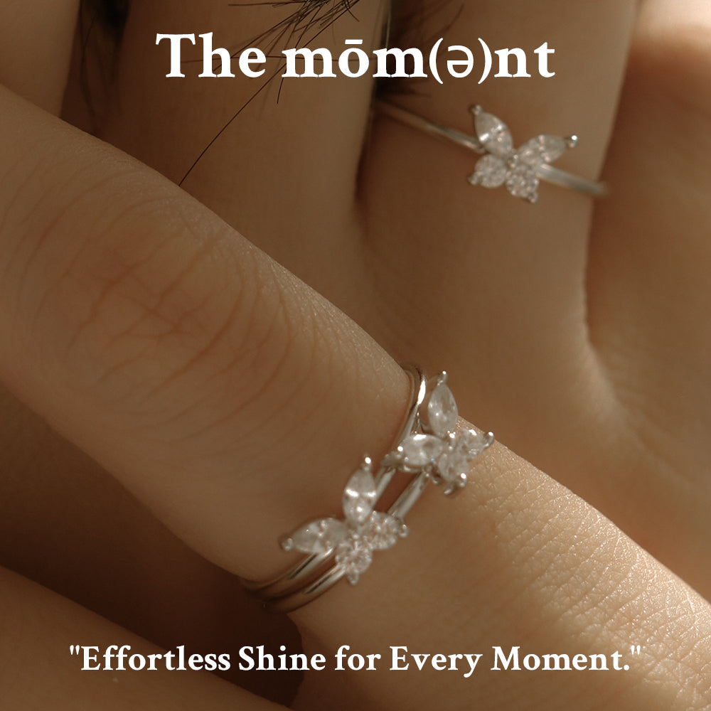 925 Silver Lumina Butterfly Ring Size 12•14•16