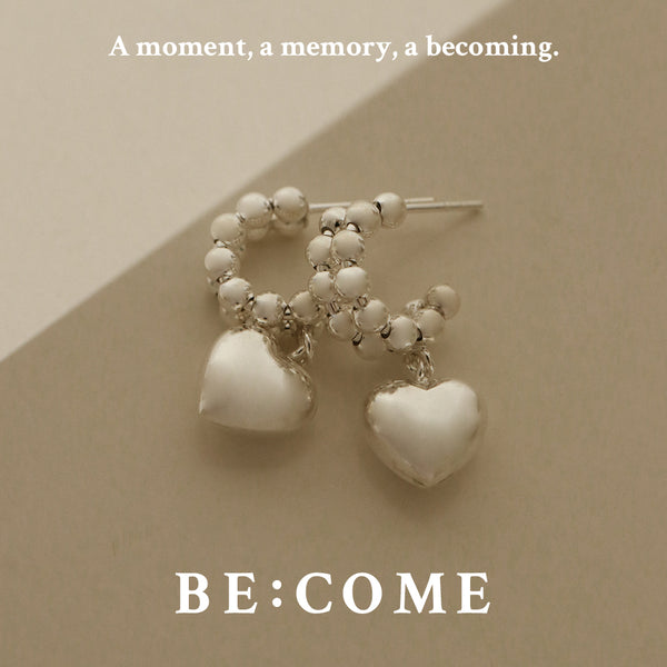 925 Silver Crescent Amour Earrings