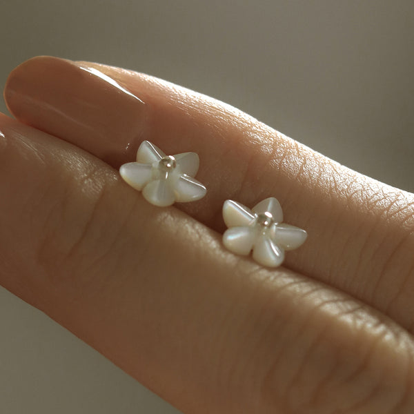 925 Silver Fleur de Mer Earrings