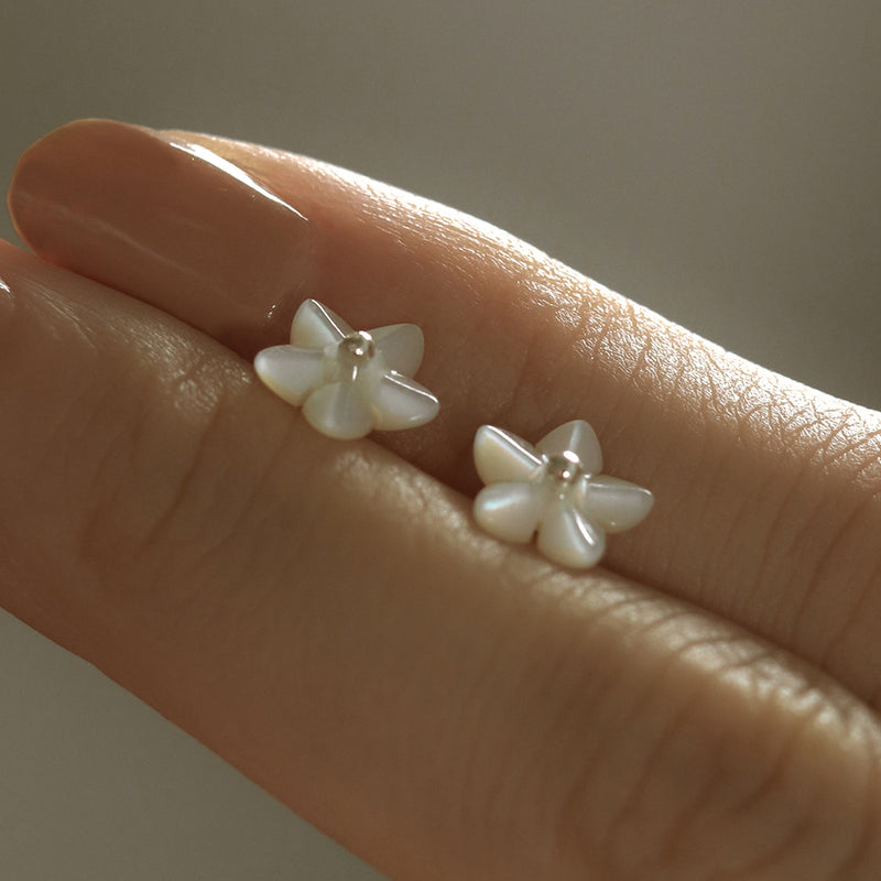 925 Silver Fleur de Mer Earrings
