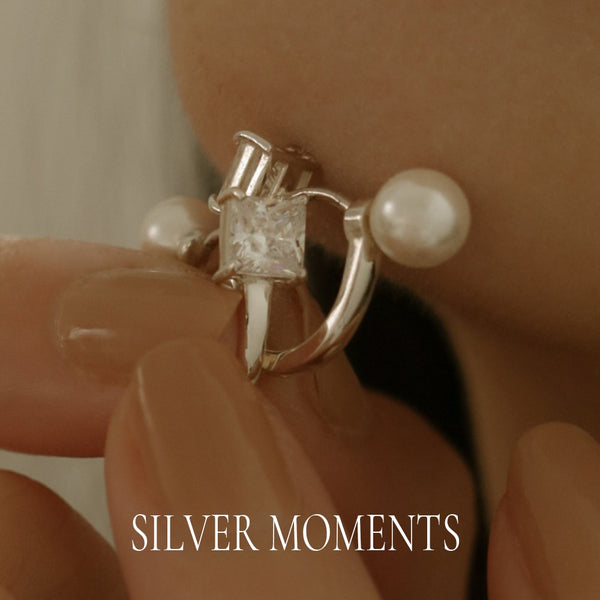 925 Silver Luminé Hoop Earrings