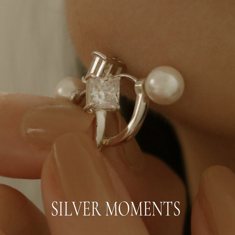 925 Silver Luminé Hoop Earrings