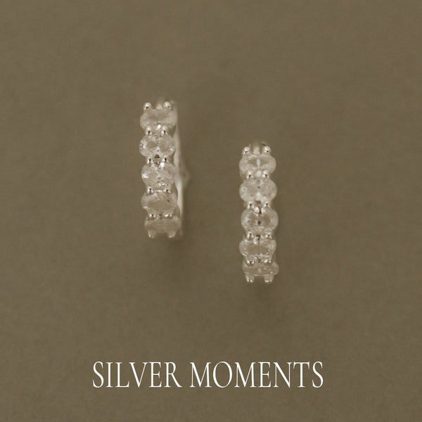 925 Silver Quintia Hoop Earrings