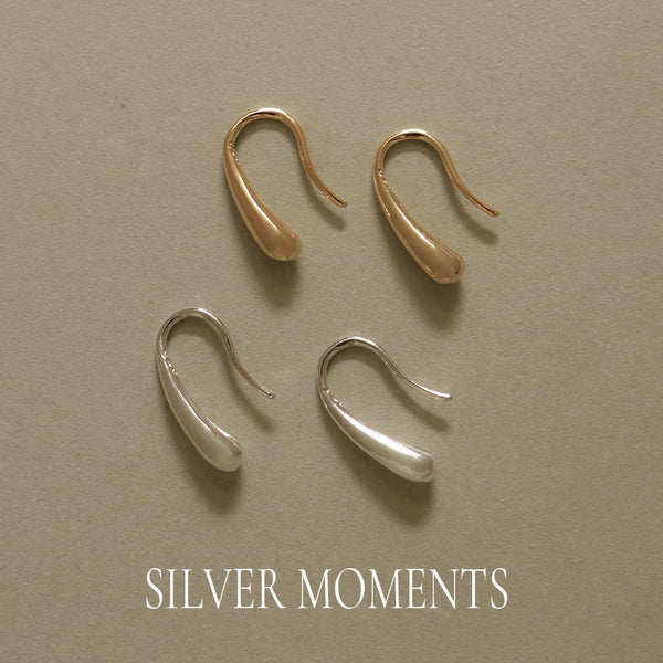 925 Silver Maris Drop Earrings, 14K Yellow Gold Vermeil