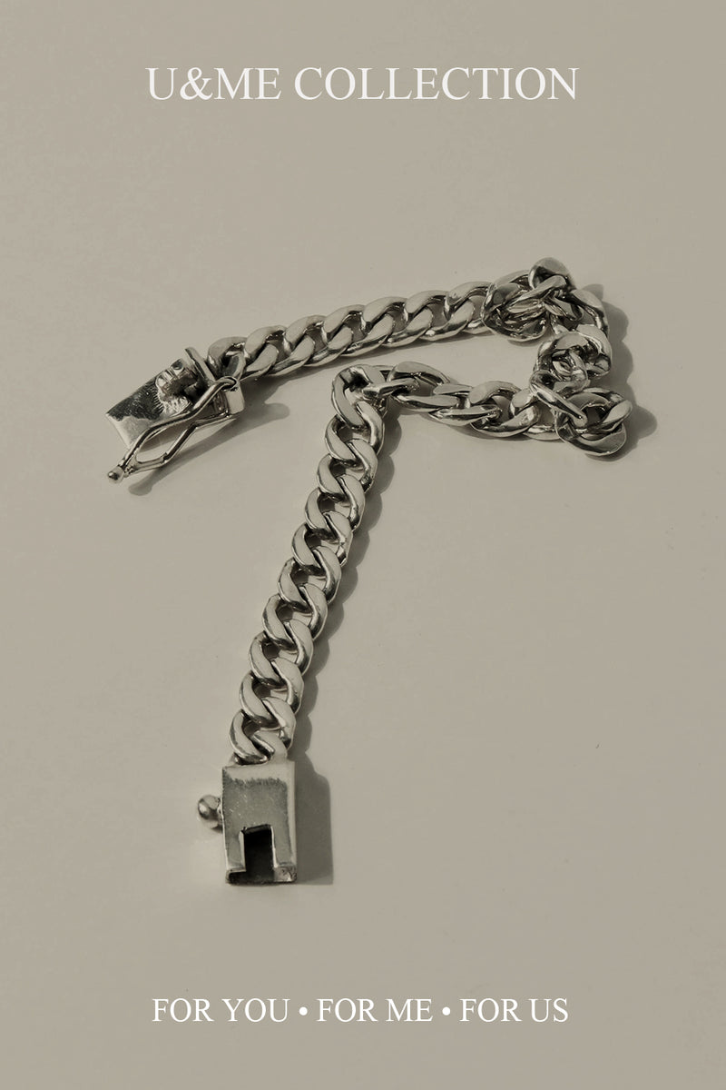 925 |Handcrafted| Flat Link Chain Bracelet