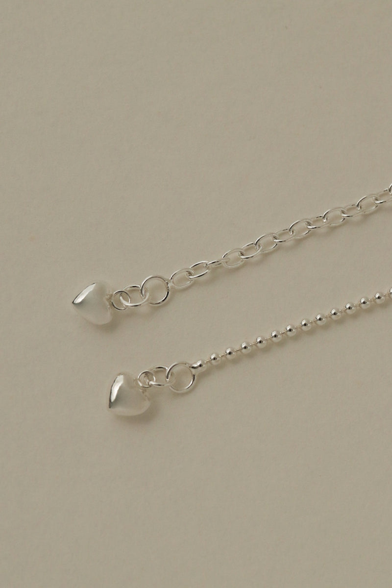 Duo Beaded Singapore Chain Anklet | Caitlyn Minimalist Sterling Silver