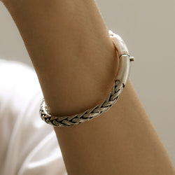 925 Silver Foxtail Chain Men's Bracelet