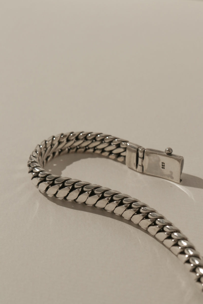 925 Silver Rounded Snake Chain Bracelet