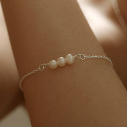 925 Silver Trio Pearly Bracelet