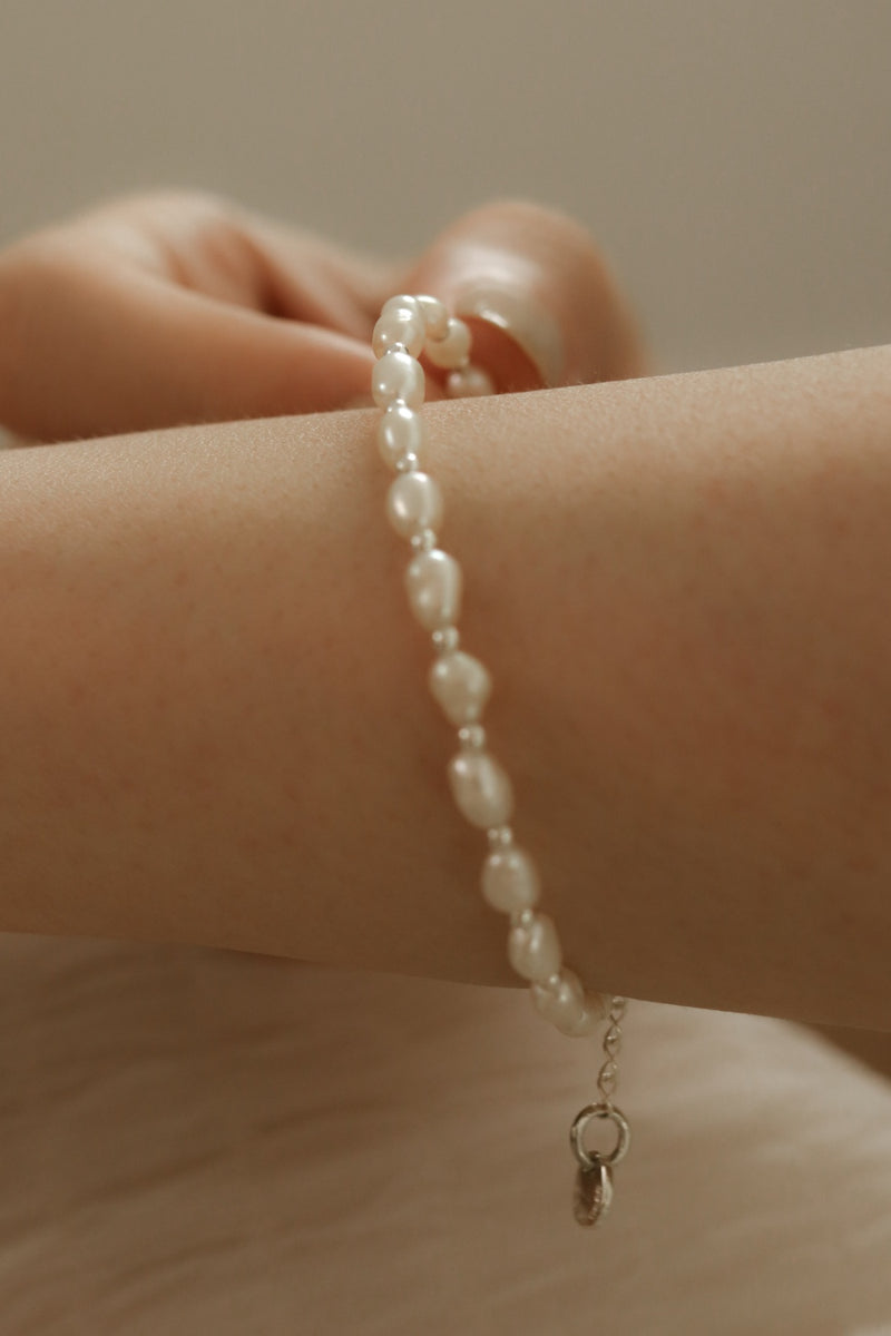925 Silver Celestial Pearl Bracelet