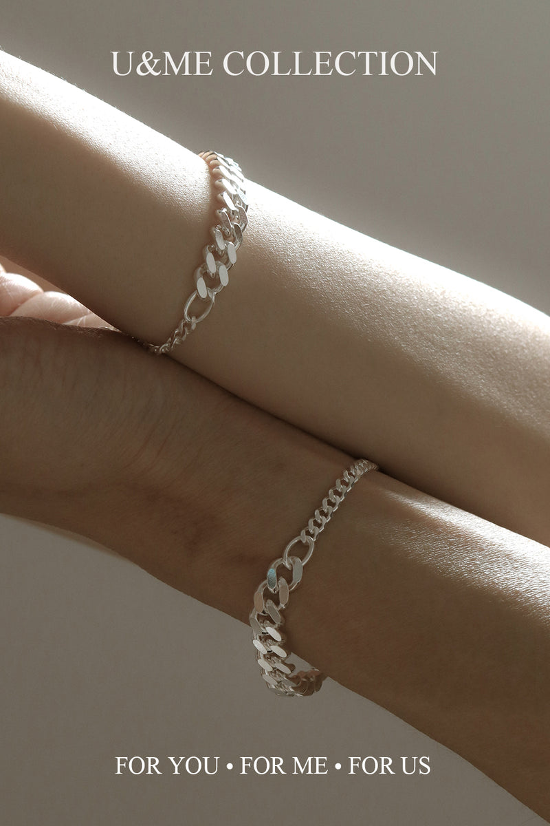 925 Silver Trio Chain Link Bracelet