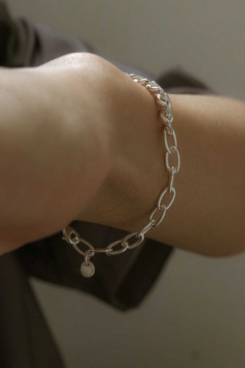 925 Silver Trio Chain Link Bracelet