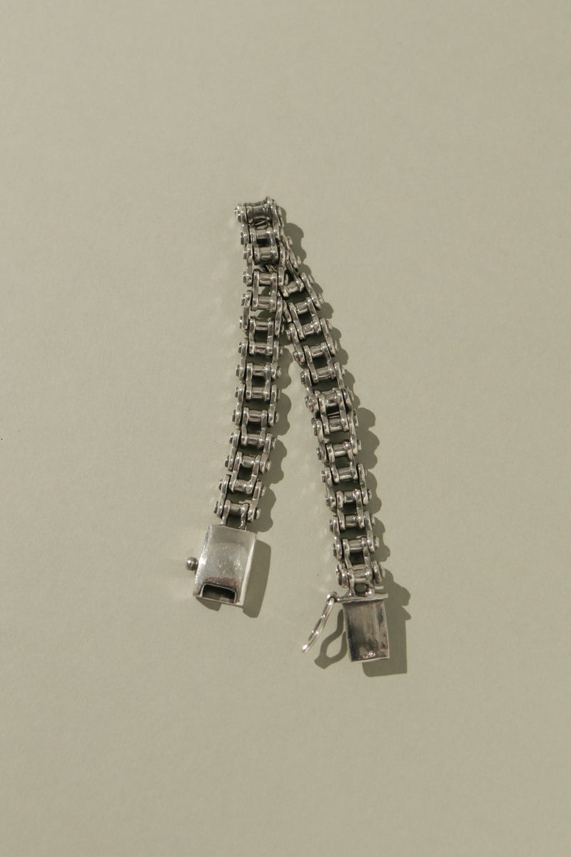 925 Silver Grunge Bike Chain Link Bracelet