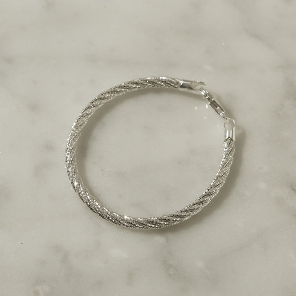 925 Silver Shimmer Entwine Bracelet