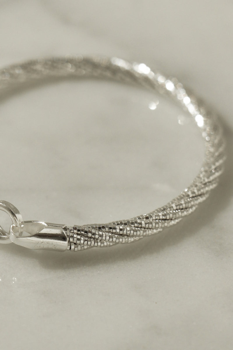 925 Silver Shimmer Entwine Bracelet