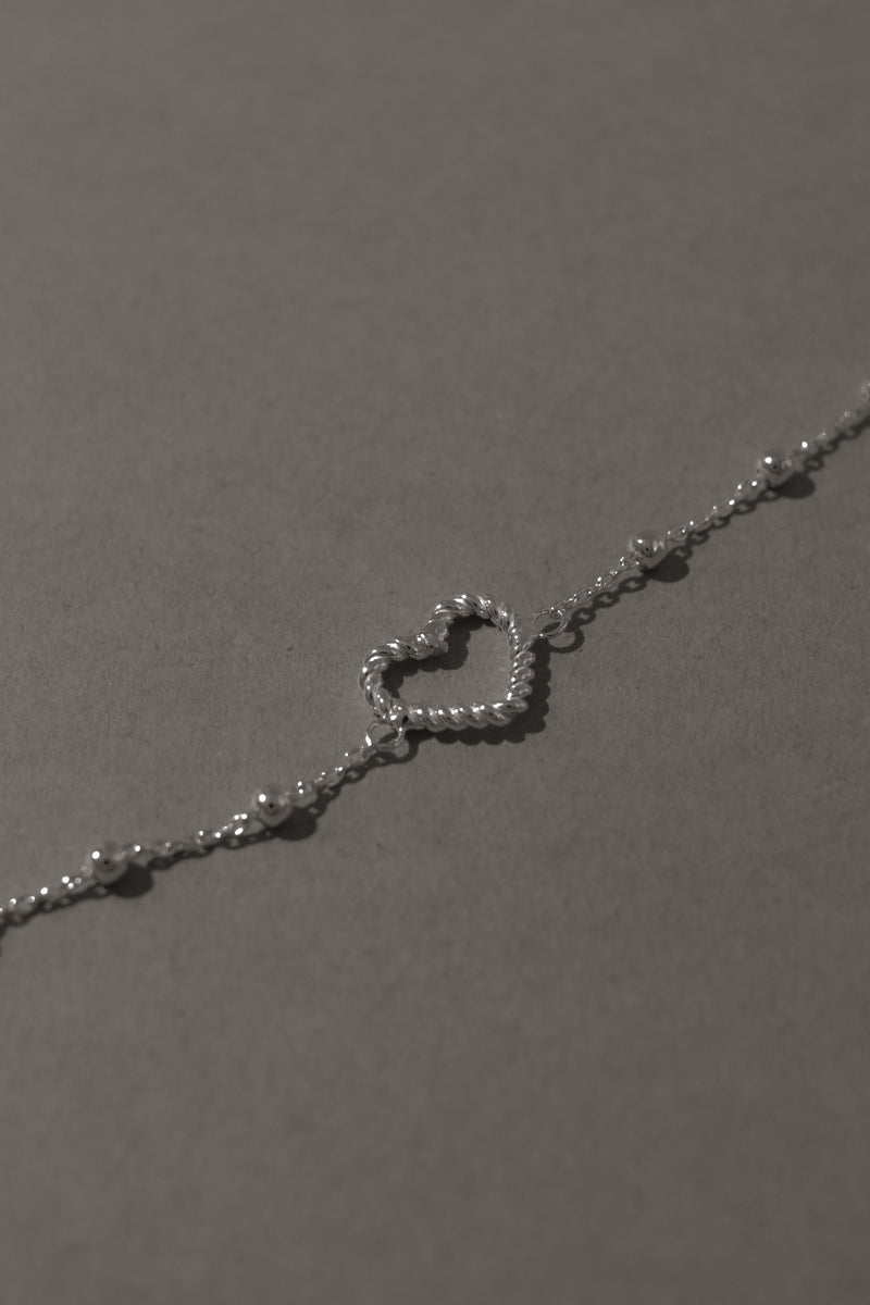 925 Silver Embrace Heart Bracelet