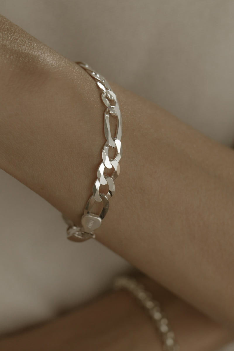 925 |Italy| Silver Modo Figaro Bracelet