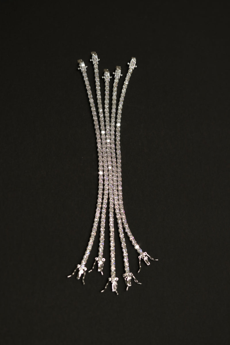 925 Silver Moissanite Tennis Bracelet