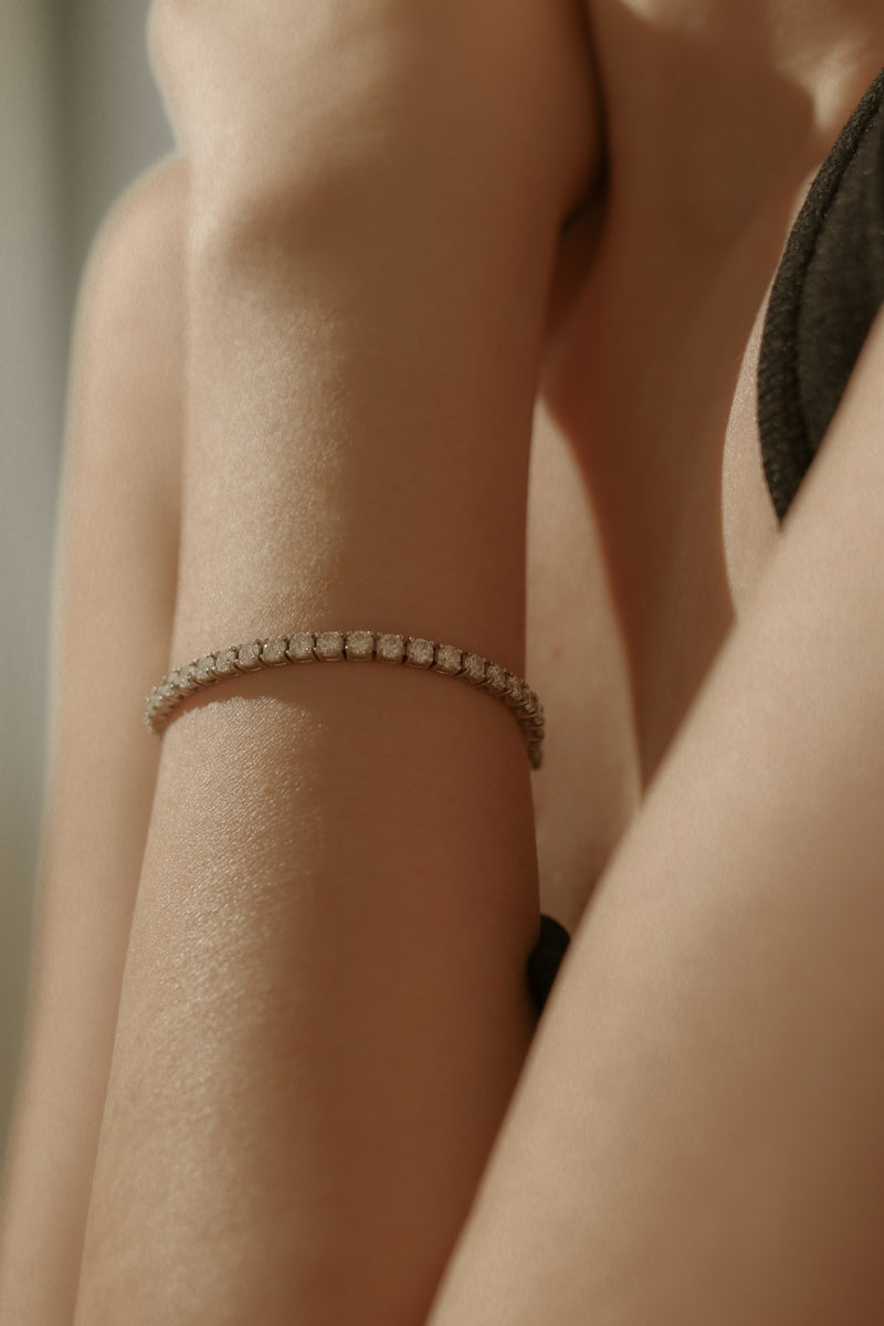 925 Silver Moissanite Tennis Bracelet