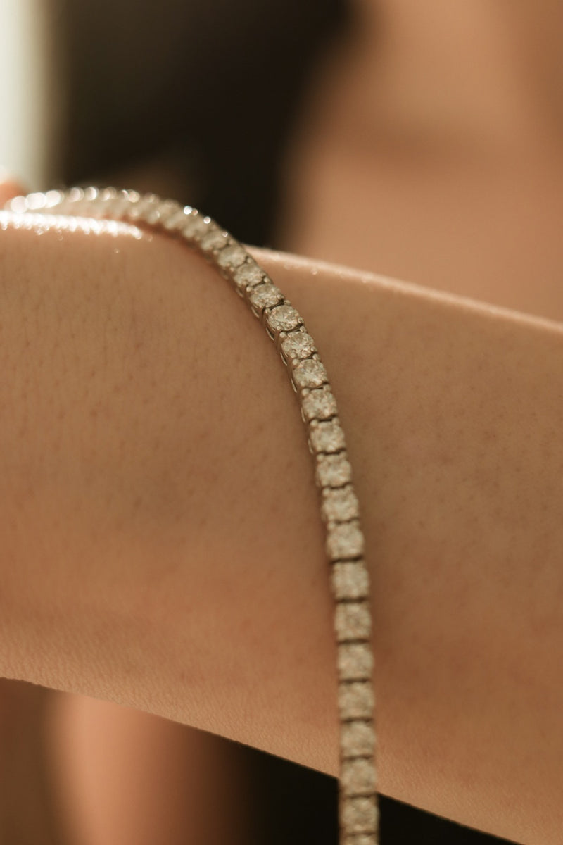 925 Silver Moissanite Tennis Bracelet
