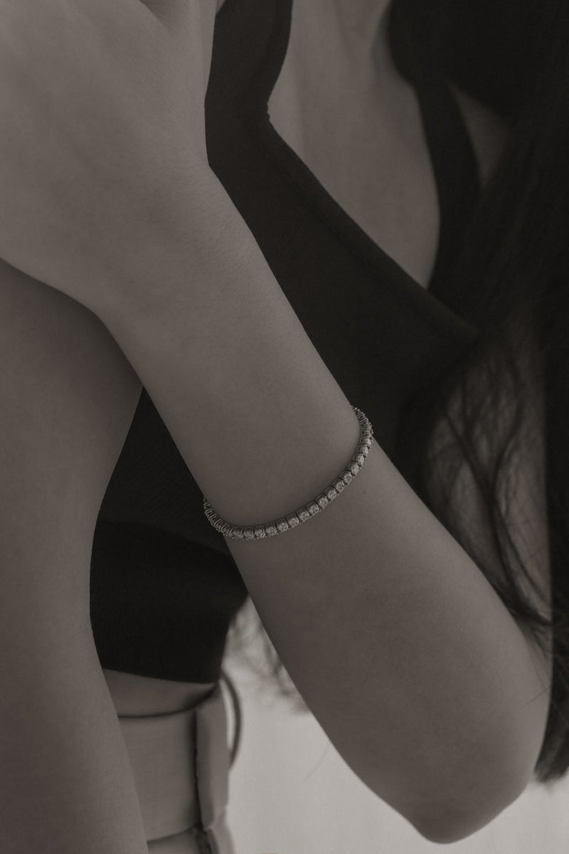 925 Silver Moissanite Tennis Bracelet