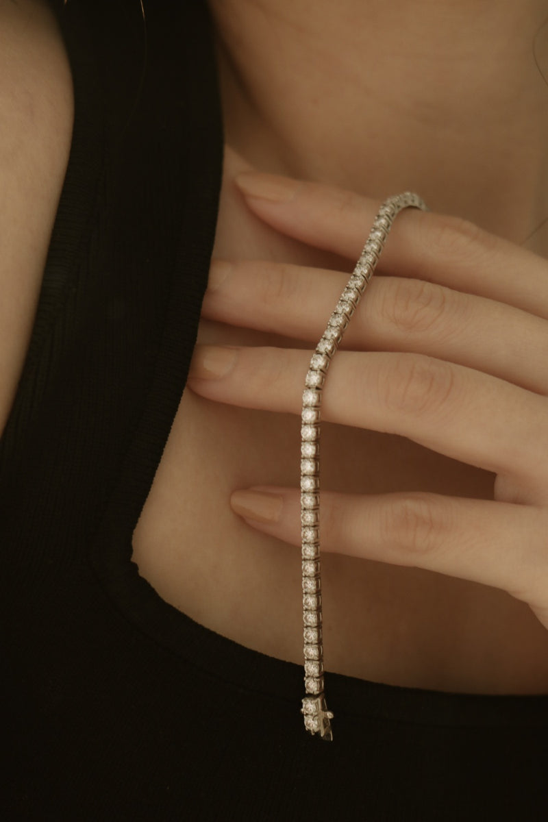 925 Silver Moissanite Tennis Bracelet