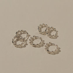 925 Silver Swirly Hoop Earrings