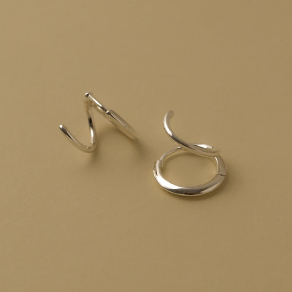 925 Silver Swirly Earrings