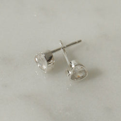 925 Silver Dazzling Heart Stud Earrings