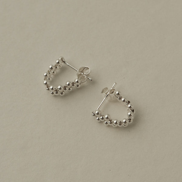 925 Silver Linked Beads Earrings