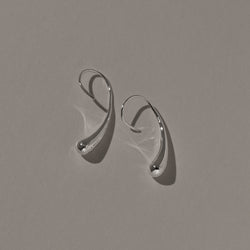 925 Silver Teardrop French Hook Earrings