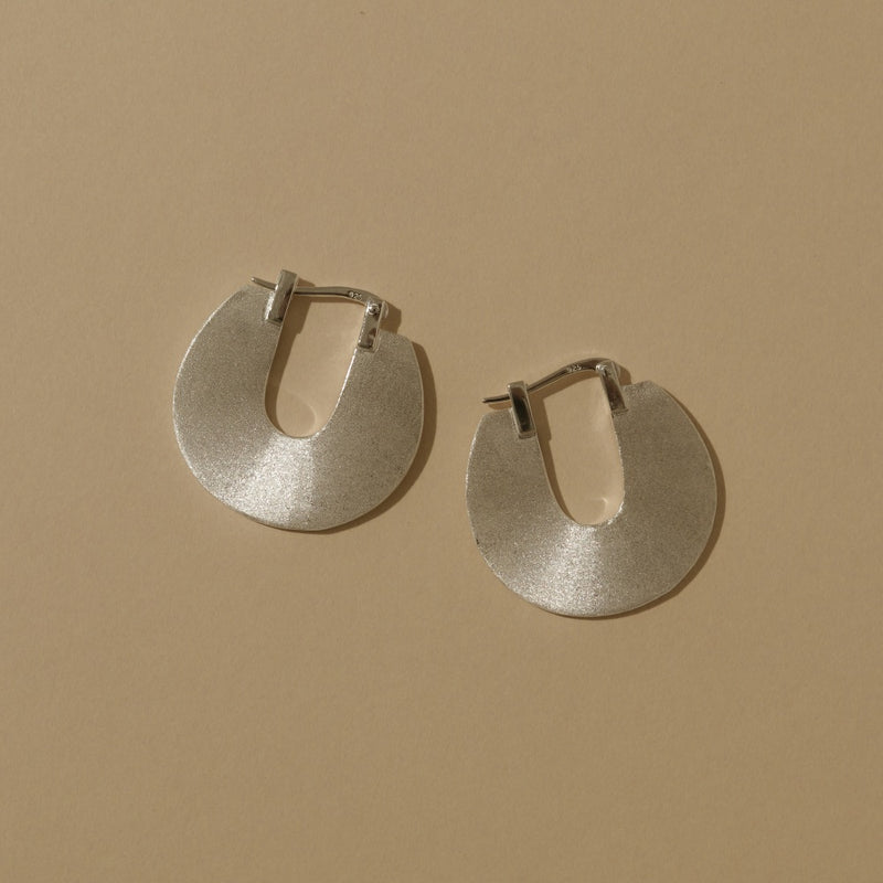 925 Silver Minimalist Disc Hoop Earrings