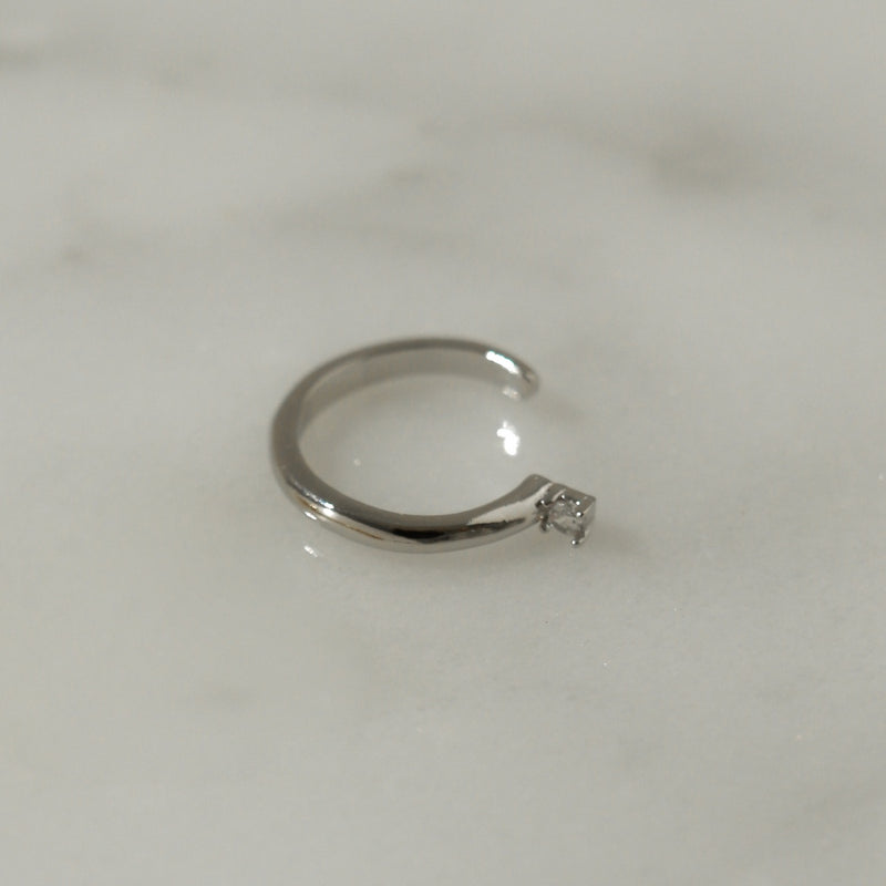 925 Silver Minimalist Cubic Ear Cuff