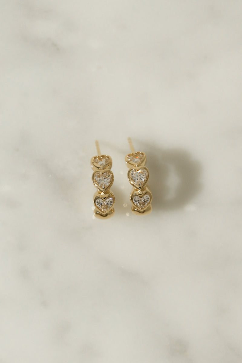 925 Silver Eternal Bliss Earrings, 14K Yellow Gold Vermeil