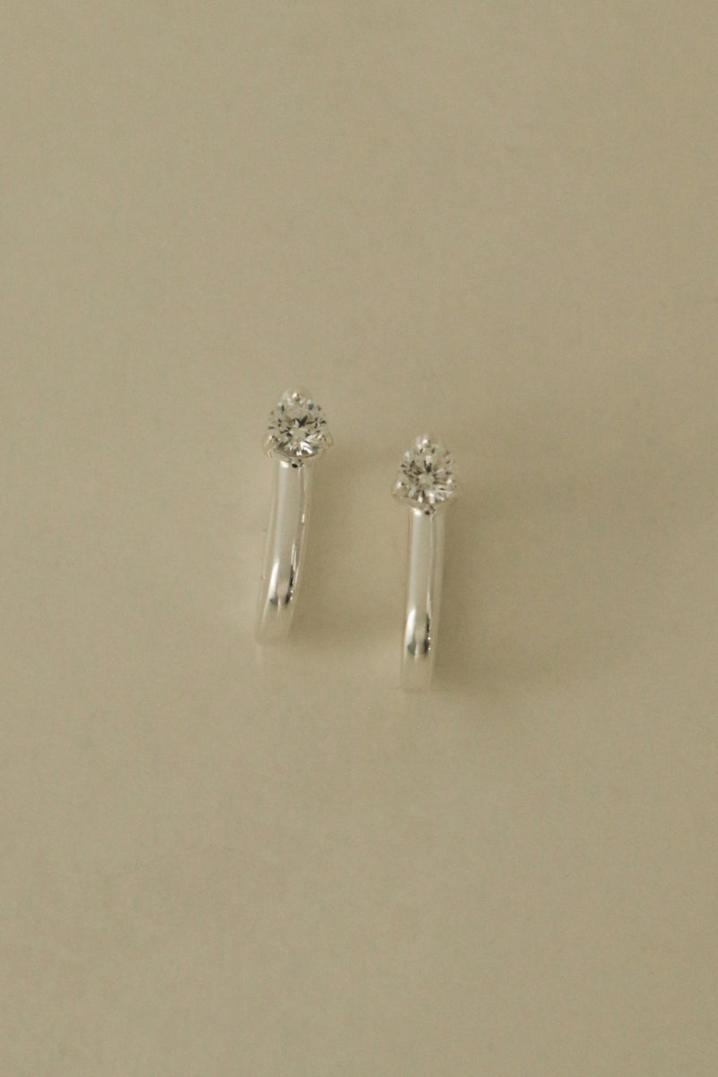 925 Silver Ovalia Eclat Hoop Earrings