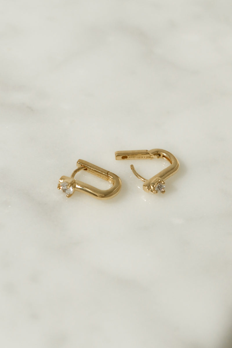 925 Silver Ovalia Eclat Hoop Earrings, 14K Yellow Gold Vermeil