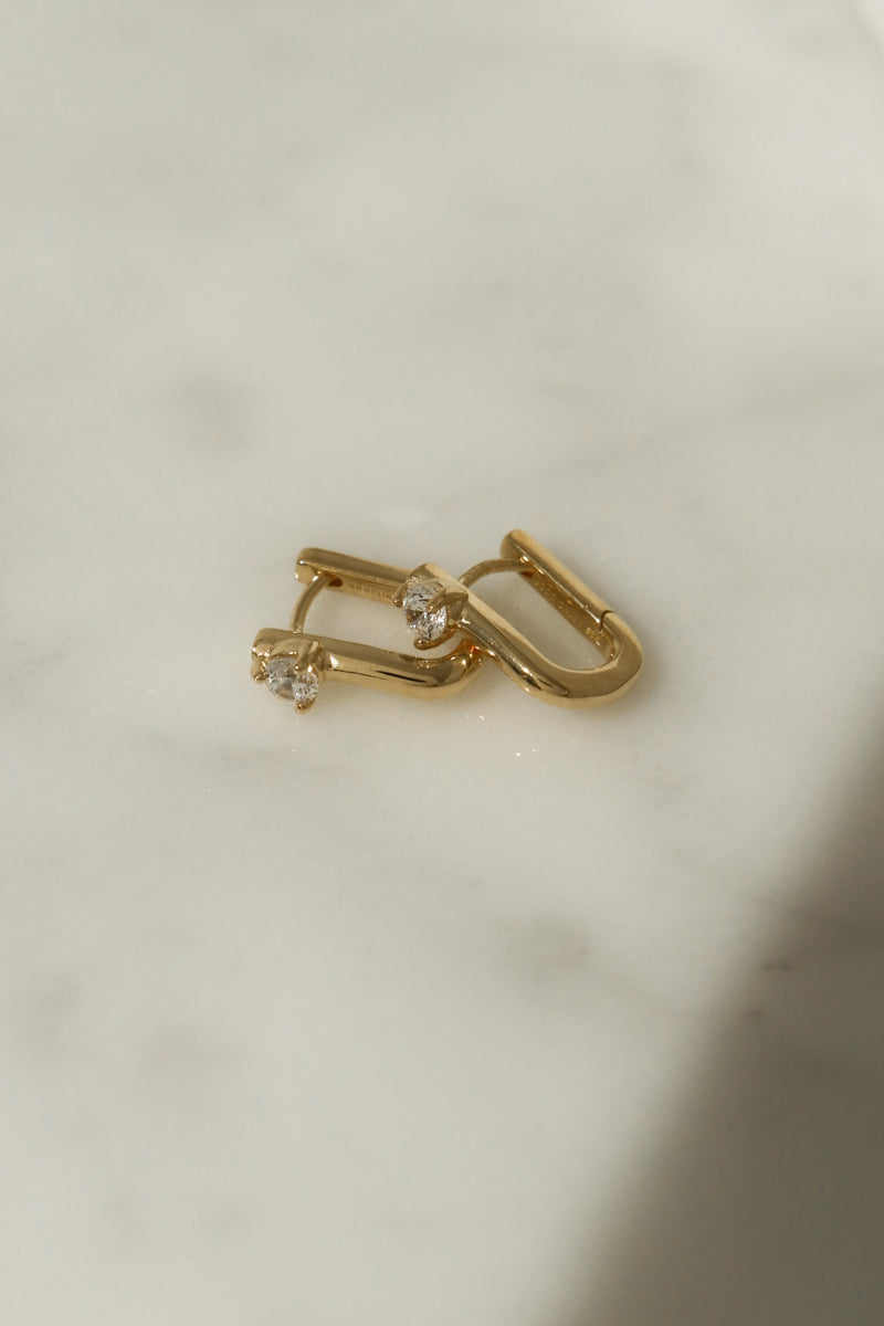 925 Silver Ovalia Eclat Hoop Earrings, 14K Yellow Gold Vermeil