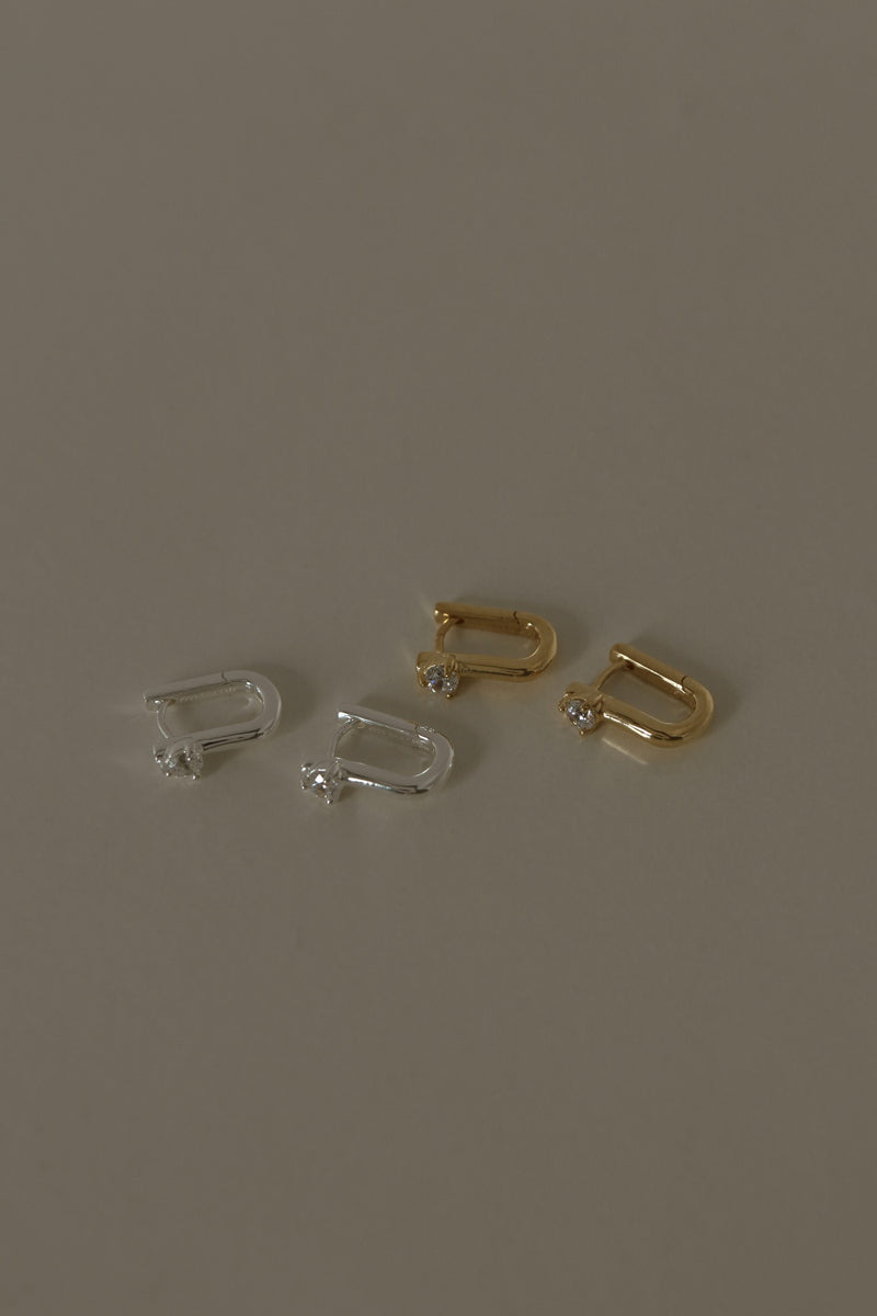 925 Silver Ovalia Eclat Hoop Earrings, 14K Yellow Gold Vermeil