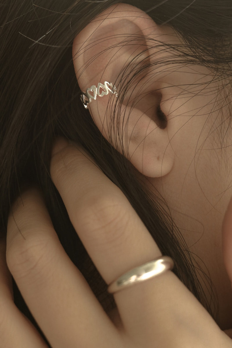 925 Silver Cupid's Link Ear Cuff