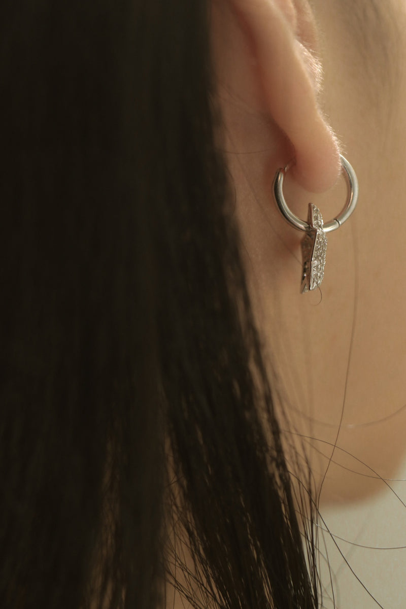 925 Silver Lustre Star Earrings