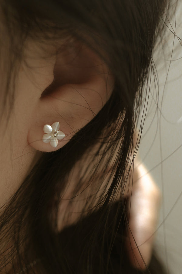 925 Silver Fleur de Mer Earrings