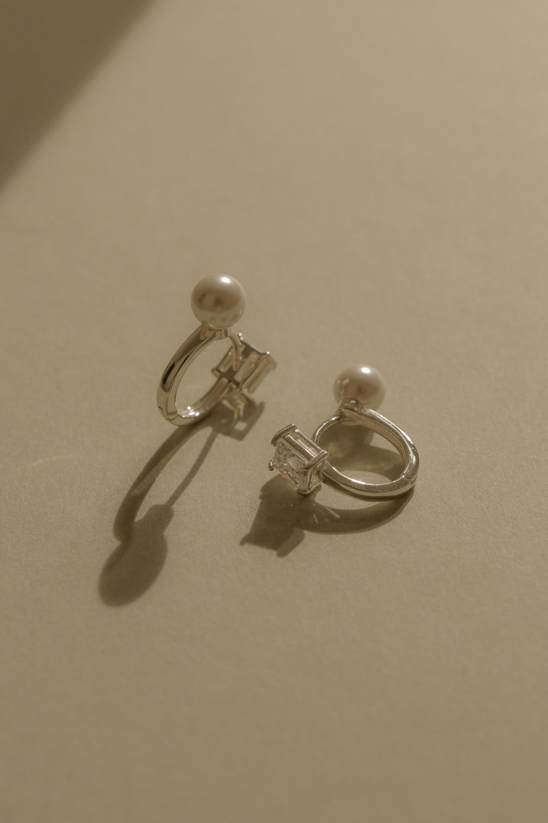 925 Silver Luminé Hoop Earrings