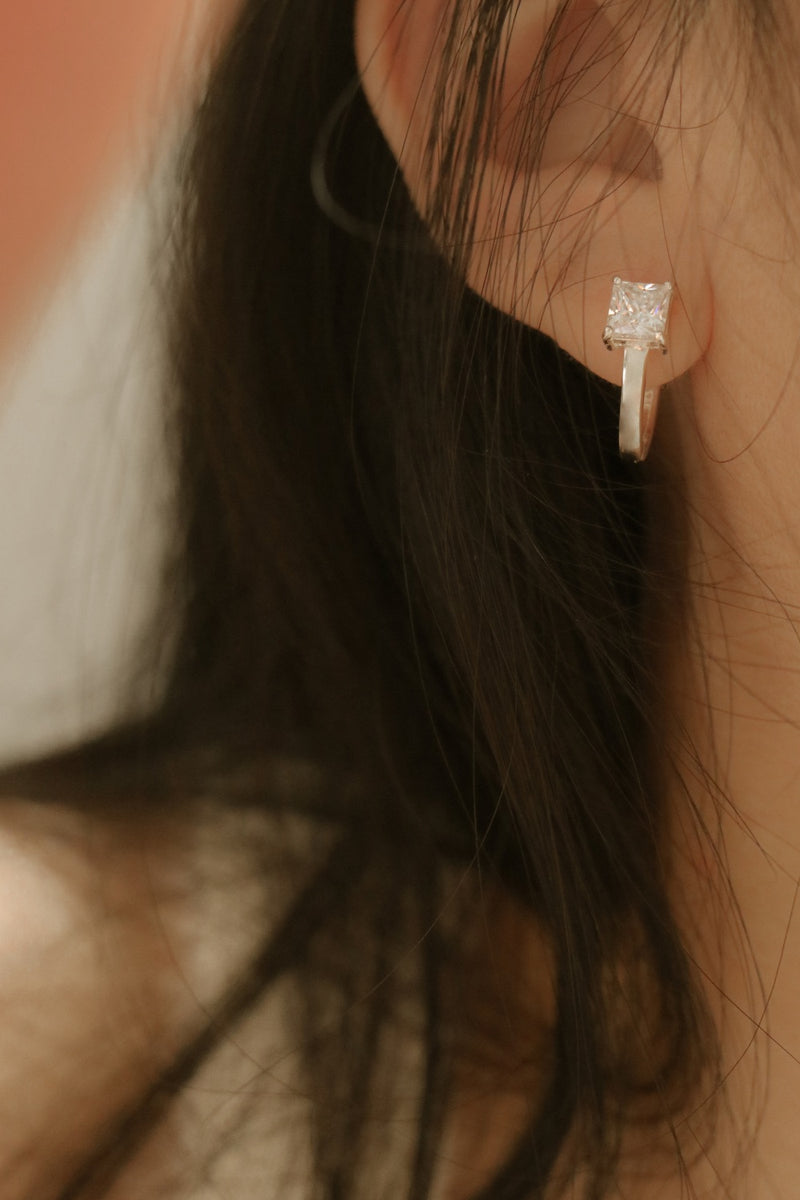 925 Silver Luminé Hoop Earrings