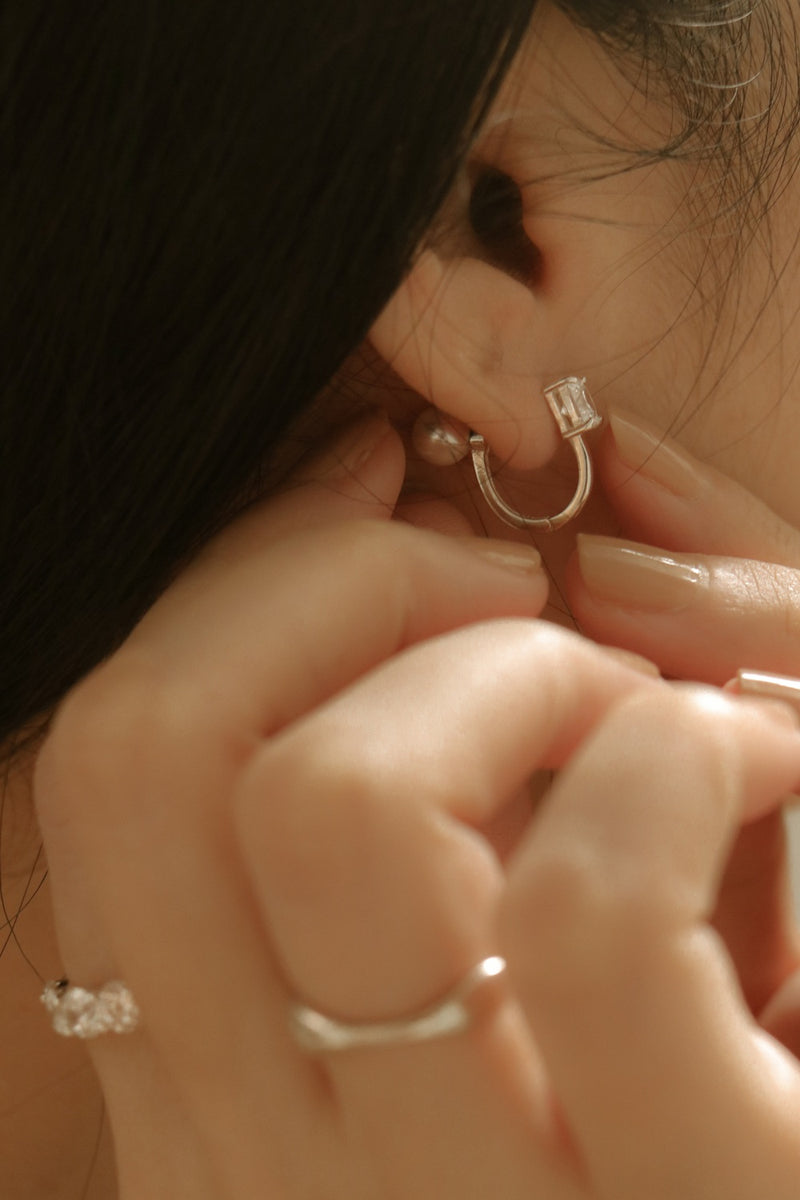 925 Silver Luminé Hoop Earrings