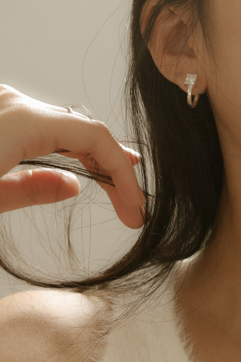 925 Silver Luminé Hoop Earrings