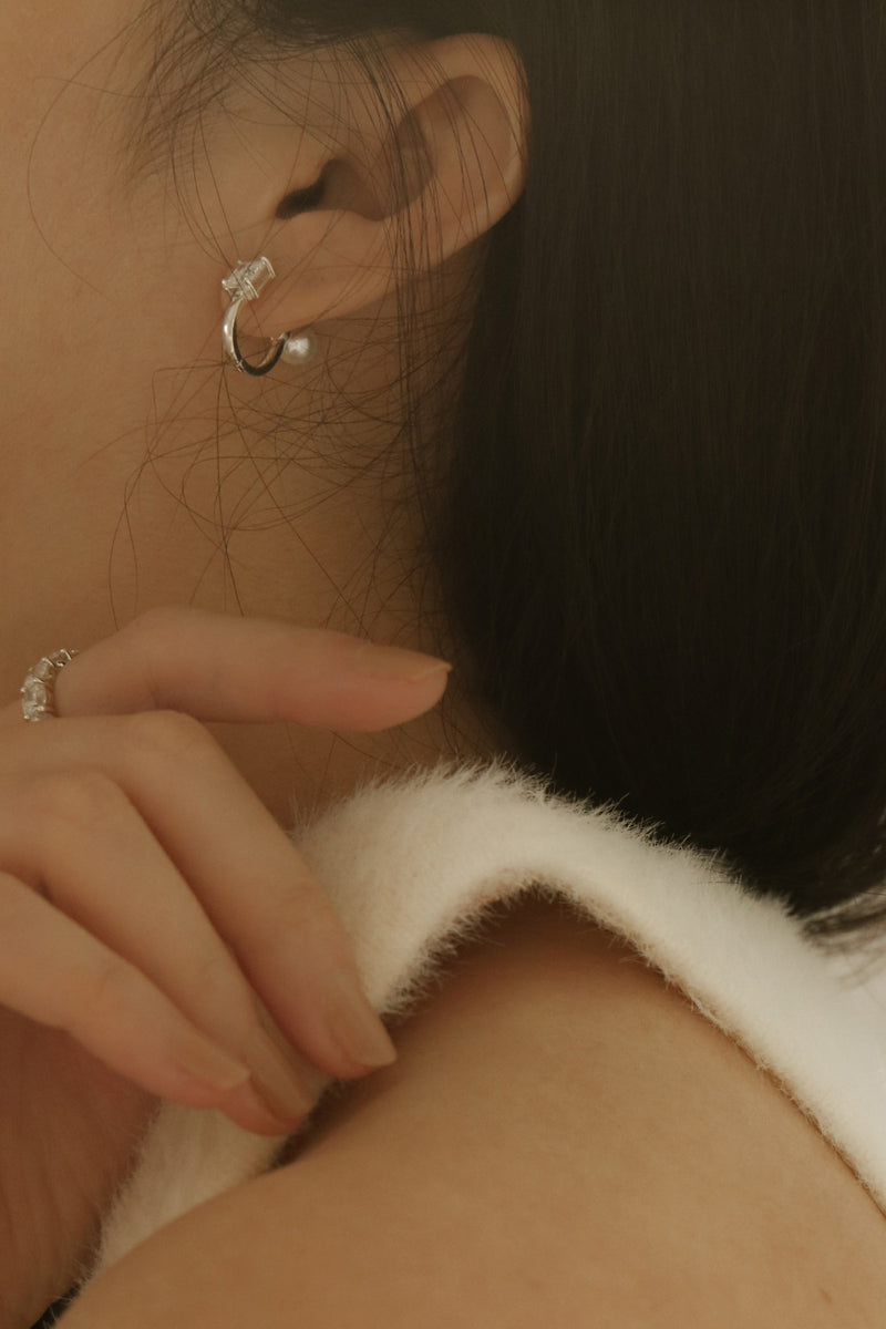 925 Silver Luminé Hoop Earrings