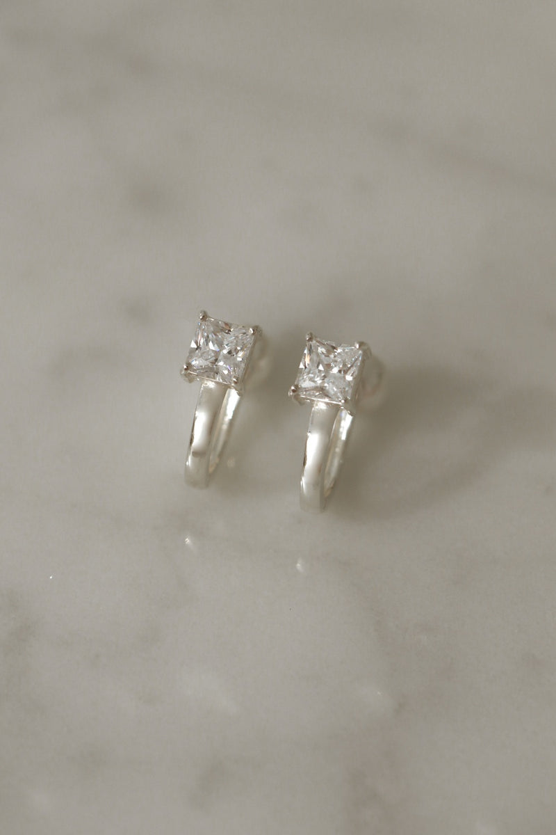 925 Silver Luminé Hoop Earrings